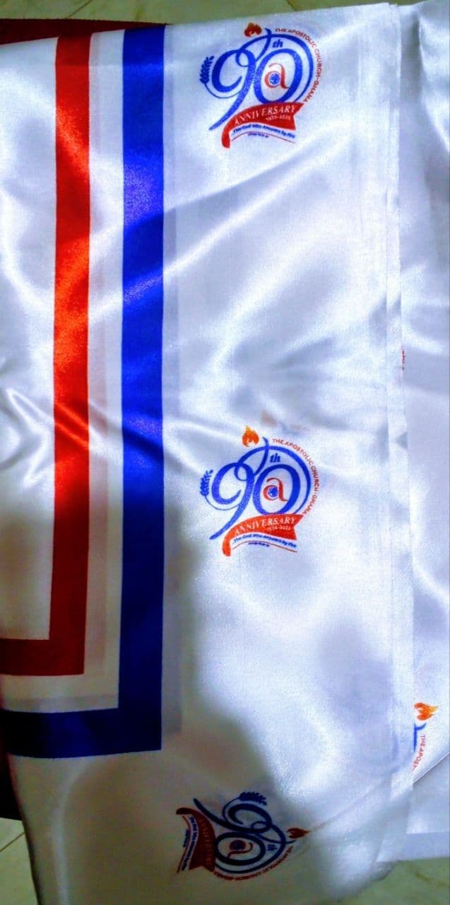 90th Anniversary Scarf front view available in the church shop