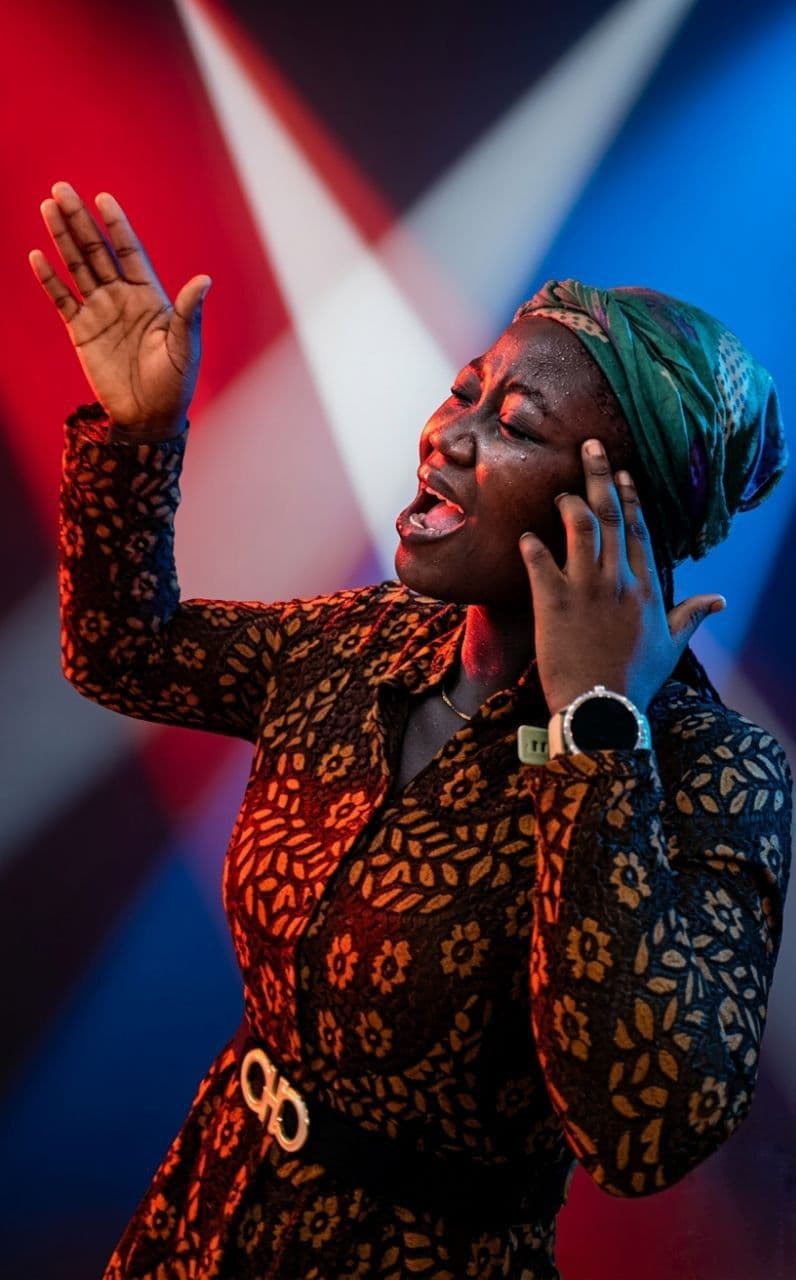 Man in prayer portrait one